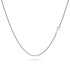 Bold Alphabet Letter Initial Charm Necklace in White Gold Tone